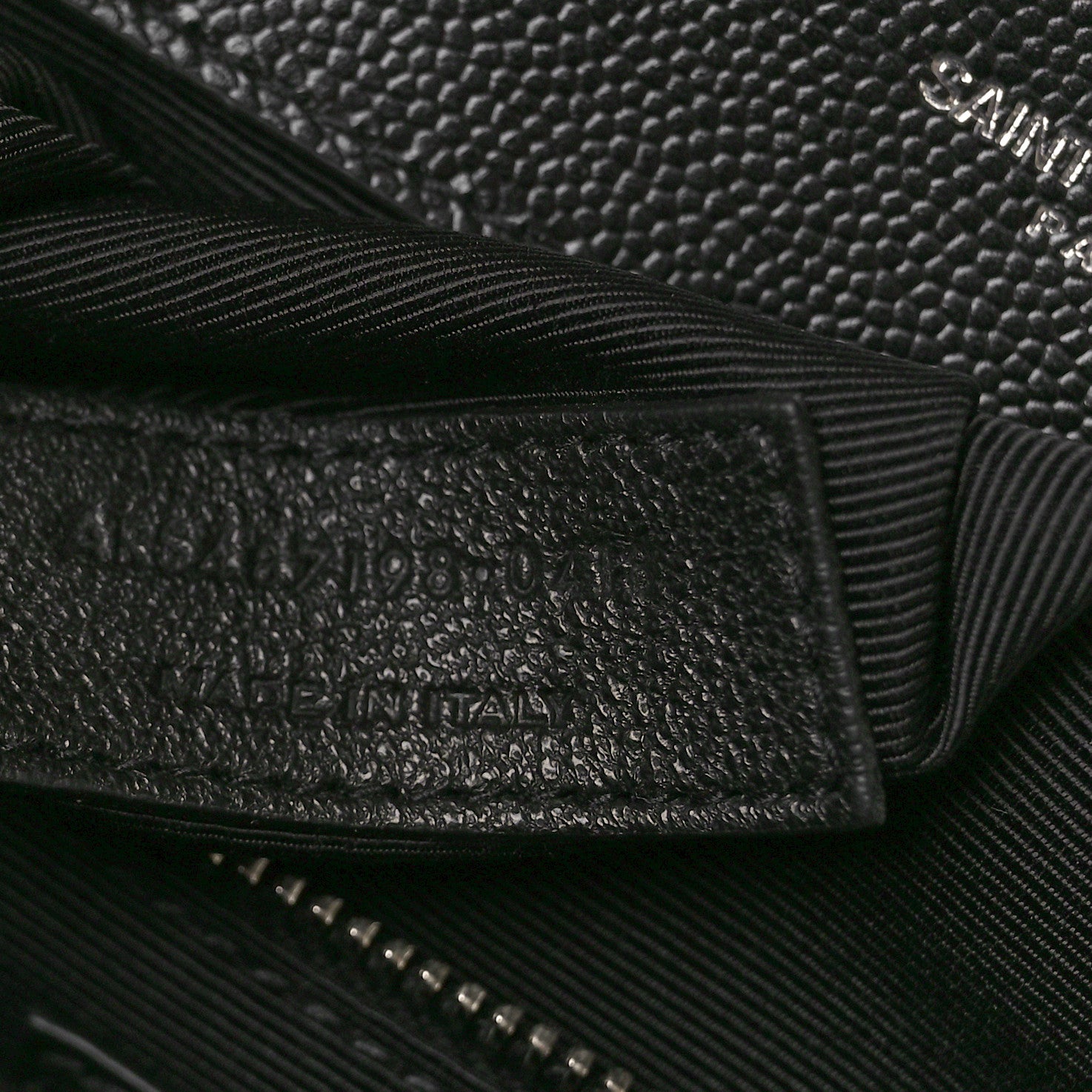 Saint Laurent Grain De Poudre Textured Mixed Matelasse Large Triquilt Monogram Satchel Black 7 of 11
