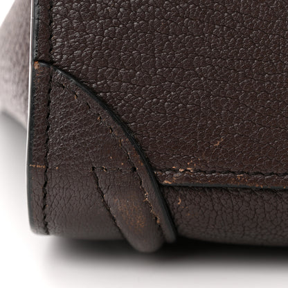 Celine Drummed Calfskin Nano Luggage Brown 10 of 13