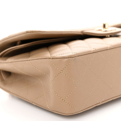 Chanel Caviar Quilted Medium Double Flap Dark Beige 10 of 11
