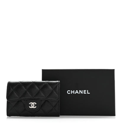 Chanel Caviar Quilted Flap Card Holder Wallet Black 9 of 9