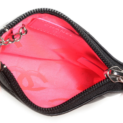 Chanel Calfskin Quilted Cambon Key Pouch Black 6 of 9