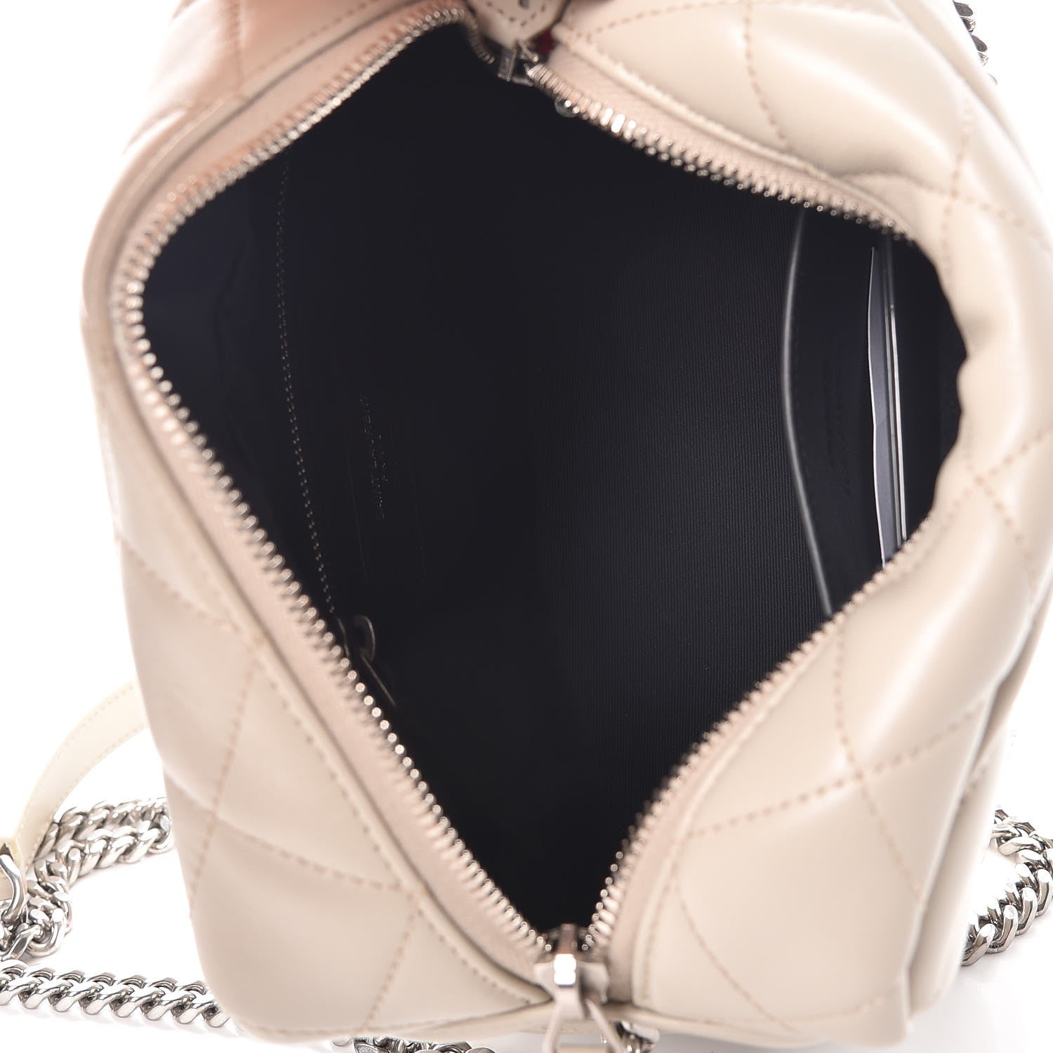 Saint Laurent Calfskin Y Quilted Monogram Small Loulou Bowling Bag Ivory 5 of 6
