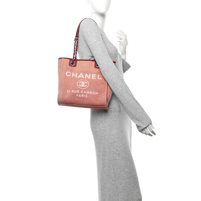 Chanel Canvas Mini Deauville Tote Red 2 of 11