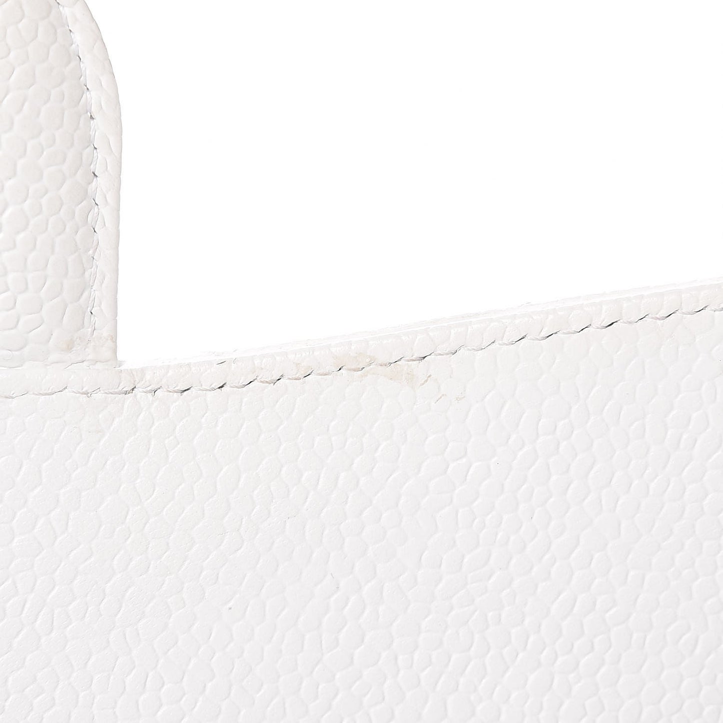 Caviar Quilted Jumbo Double Flap White