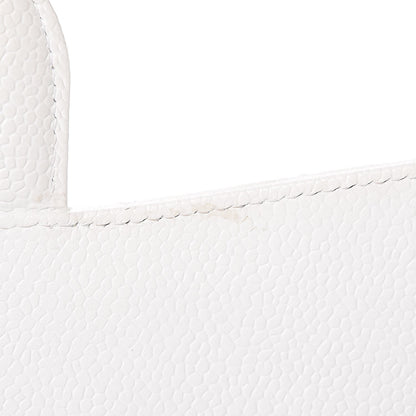 Chanel Caviar Quilted Jumbo Double Flap White 11 of 16