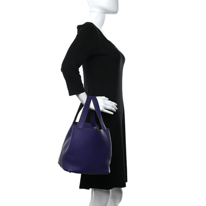 Hermes Taurillon Clemence Picotin Lock 22 MM Iris 2 of 10