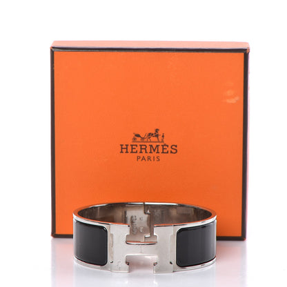 Hermes Enamel Wide Clic Clac H Bracelet PM Black 5 of 5
