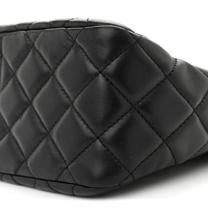 Chanel Lambskin Quilted Small Pearl Crush Hobo Black 10 of 11