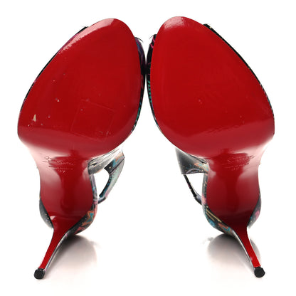 Christian Louboutin Patent Starlight Hot Chick Slingback Alta 120 Pumps 37 Multicolor 5 of 10