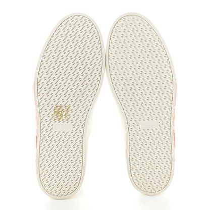 Hermes Swift Printed Peinture Fraiche Quicker Sneakers 37 White Orange 5 of 9