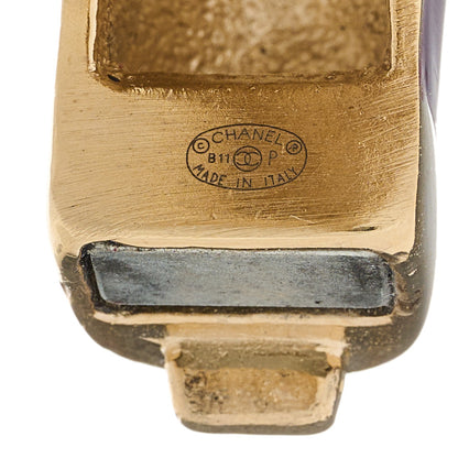 Chanel Enamel Lion Head Bracelet Purple Gold 3 of 3