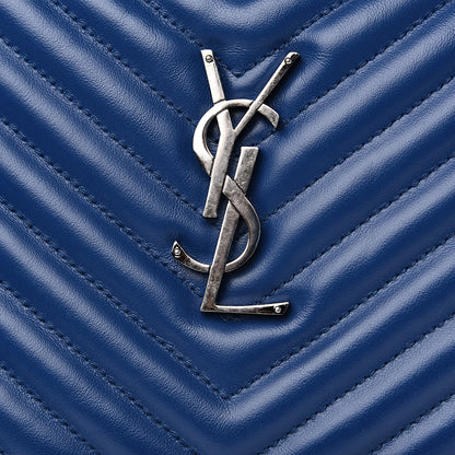 Saint Laurent Calfskin Matelasse Monogram Lou Camera Bag Blue 4 of 8