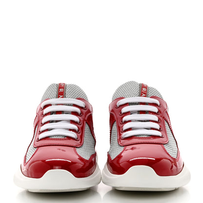 Prada Patent America's Cup Patchwork Sneakers 37.5 Red 2 of 10