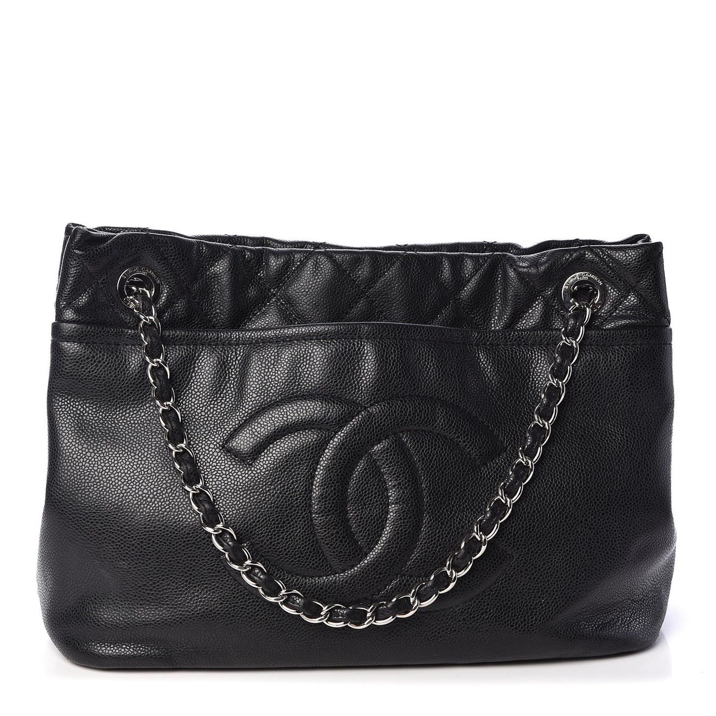 Caviar Quilted Timeless CC Soft Tote Black