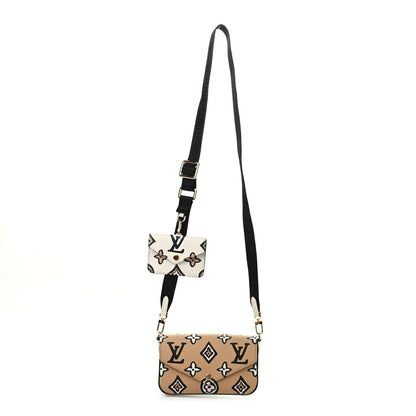 Louis Vuitton Monogram Wild At Heart Felicie Strap & Go Arizona Creme 1 of 8