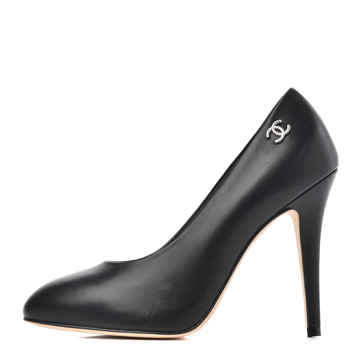Chanel Lambskin CC Pumps 35 Black 1 of 16