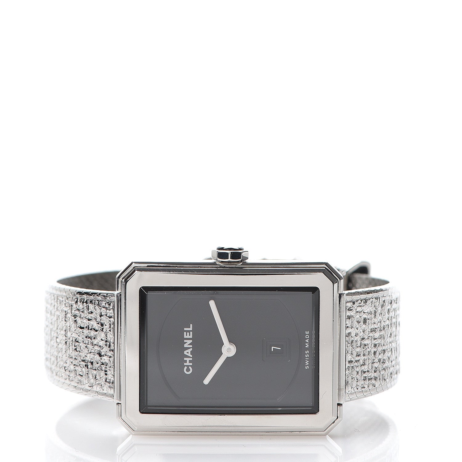 Chanel Stainless Steel 26mm Boy-friend Tweed Quartz Watch Black 2 of 5