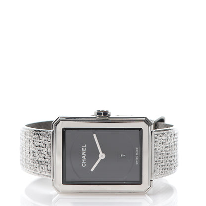 Chanel Stainless Steel 26mm Boy-friend Tweed Quartz Watch Black 2 of 5