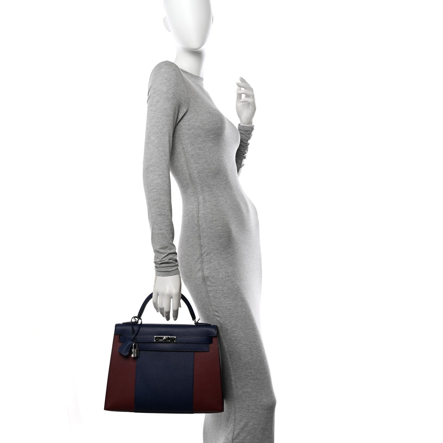 Epsom Flag Kelly Sellier 32 Rouge H Bleu Saphir