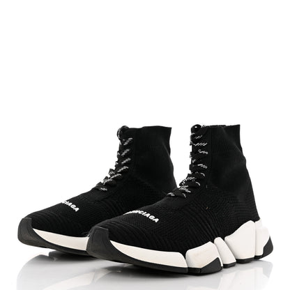 Balenciaga Technical 3D Recycled Knit Womens Speed 2.0 Lace Up Sneakers 39 Black 3 of 11