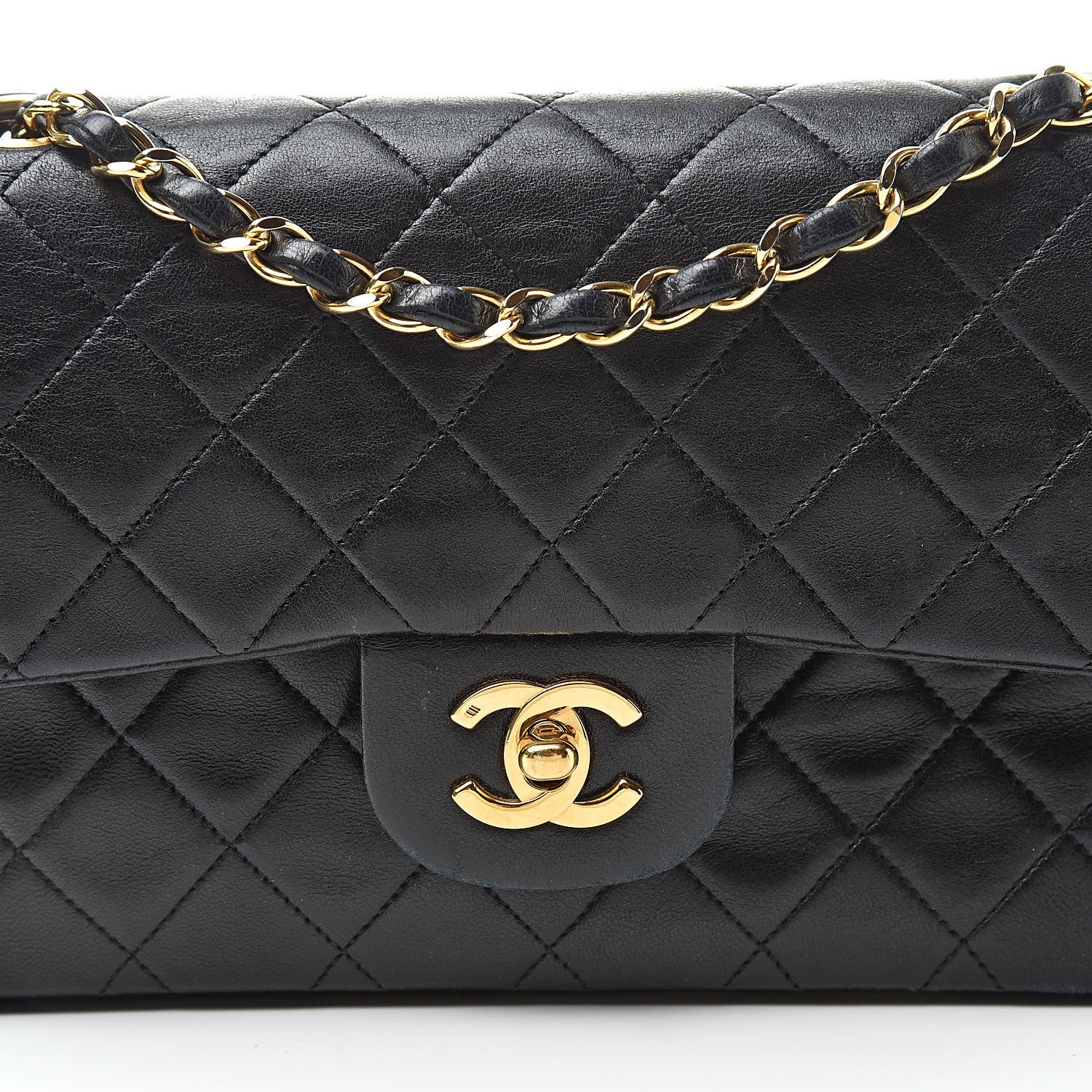 Chanel Lambskin Quilted Small Double Flap Black 9 of 19