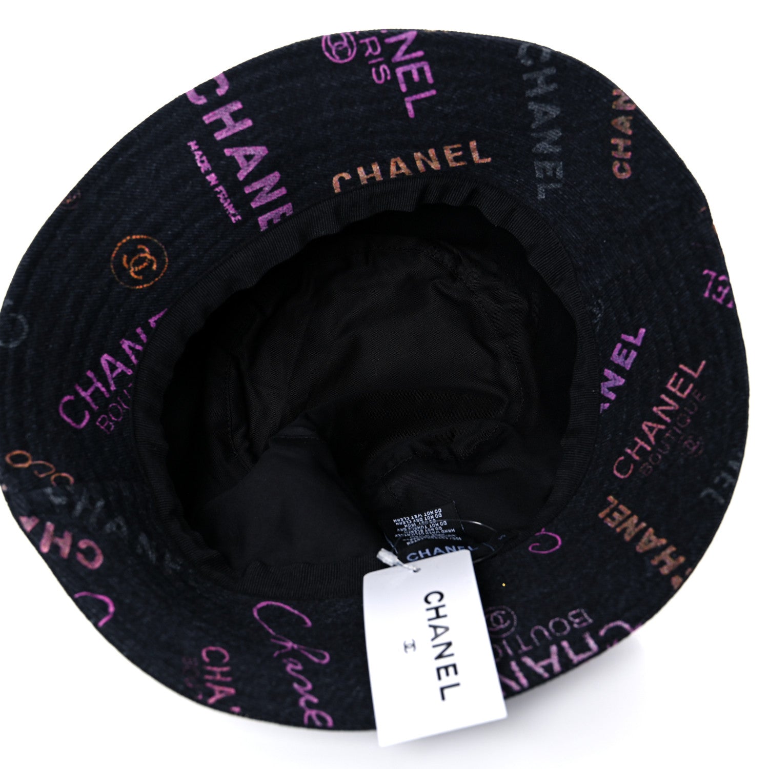 Chanel Denim Mood Cloche Bucket Hat S Black 5 of 6
