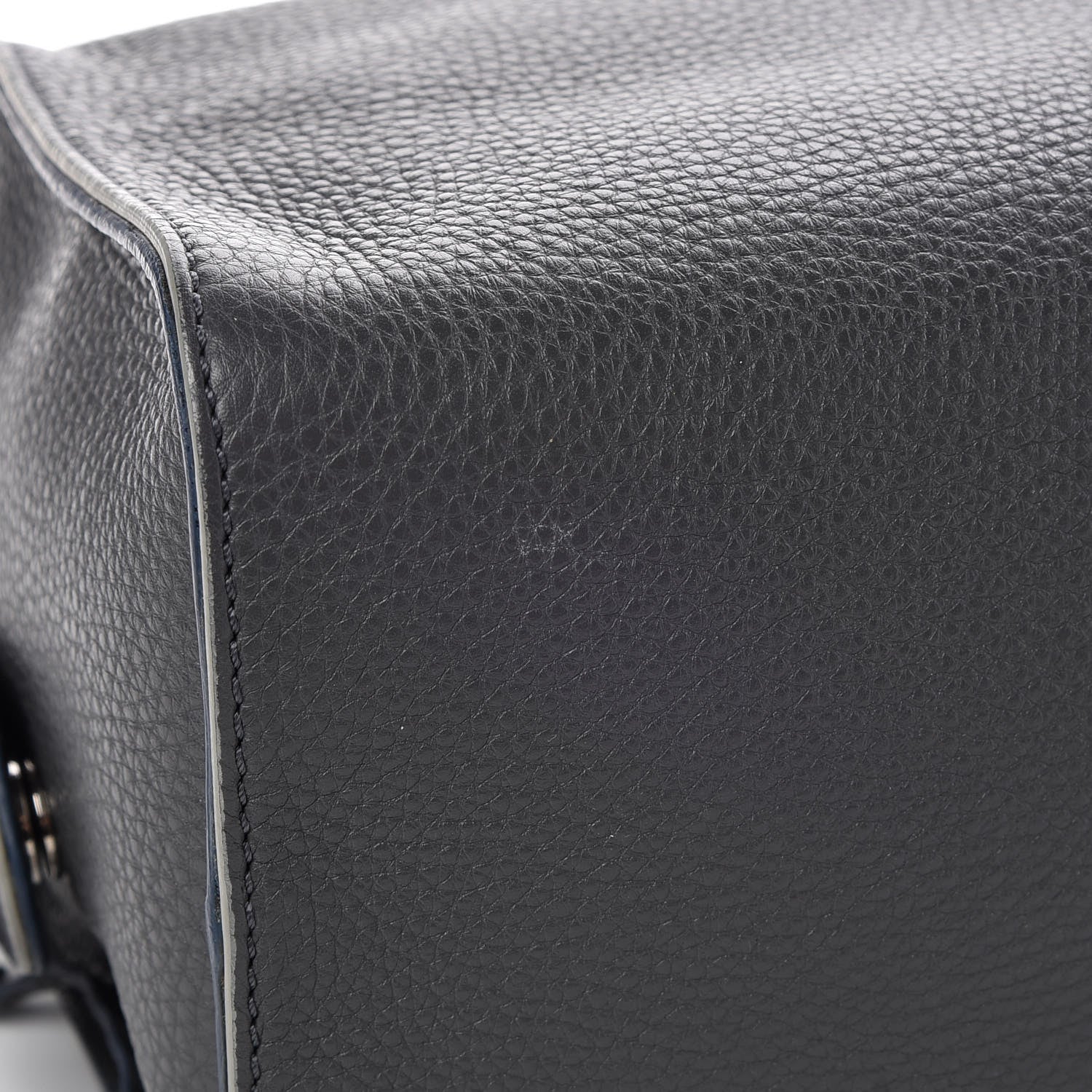 Fendi Cuoio Romano Selleria Lei Boston Tote Asfalto 8 of 9