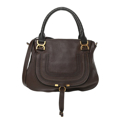 Chloe Calfskin Medium Marcie Satchel Coffee Shot 1 of 9