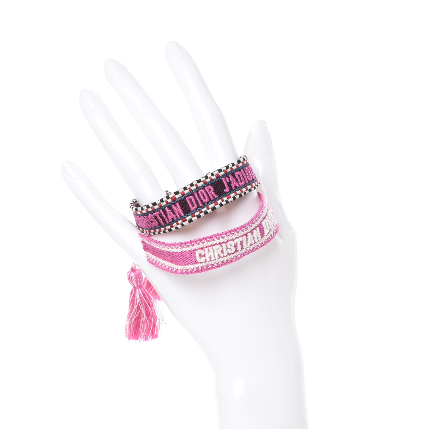 Christian Dior Woven Cotton J'Adior Friendship Bracelet Set 2 of 7