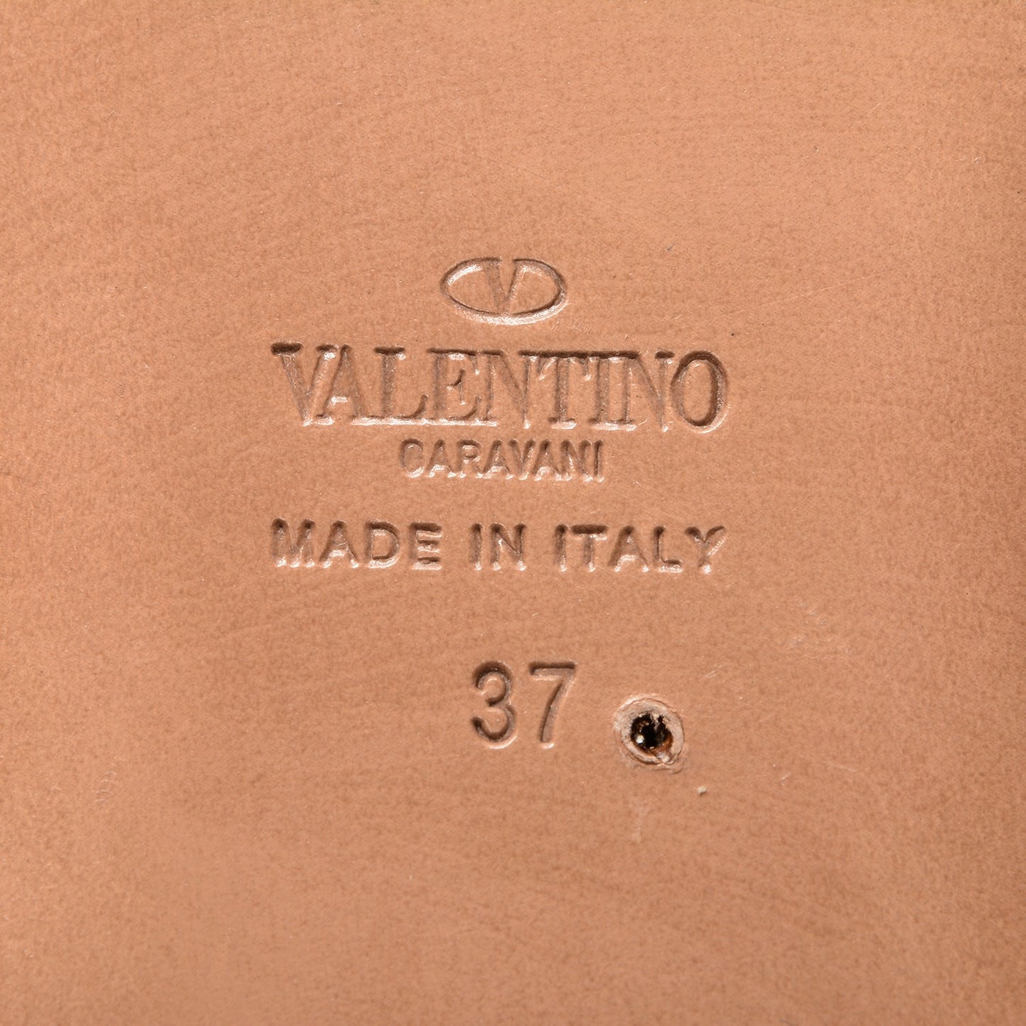 Nappa Crystal Camouflage Rockstud Flat Sandals 37 Multicolor