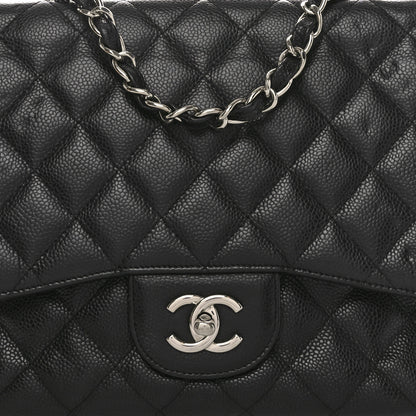Chanel Caviar Quilted Jumbo Single Flap Black 8 of 11