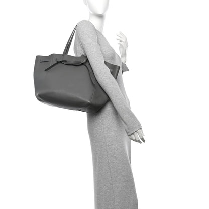 Celine Soft Grained Calfskin Medium Belt Cabas Phantom Grey 2 of 15