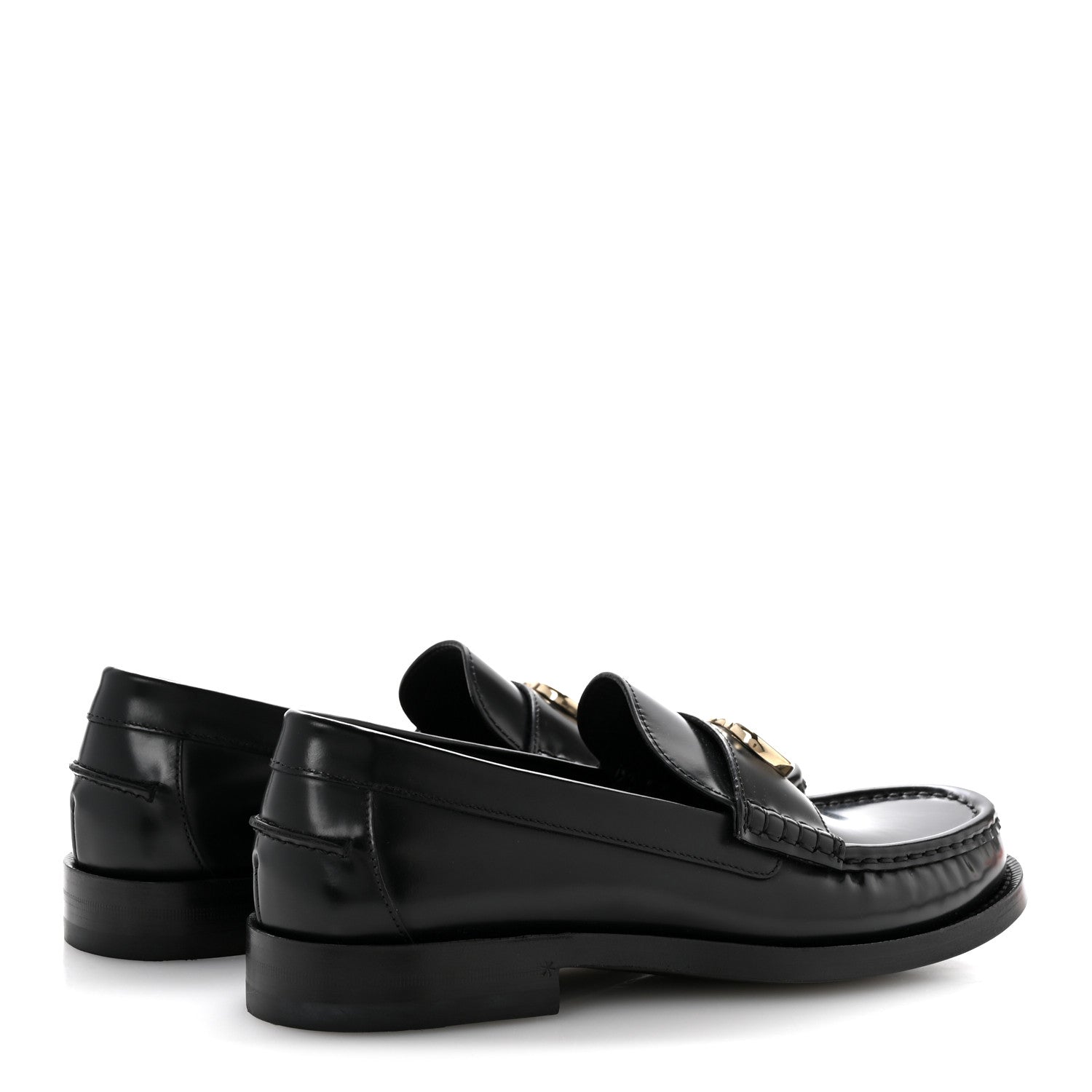 Gucci Calfskin Millennial Ribot Womens GG Loafers 38.5 Black 5 of 10