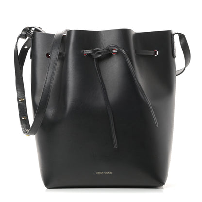Mansur Gavriel Vegetable Tanned Calfskin Bucket Bag Black Flamma 1 of 16