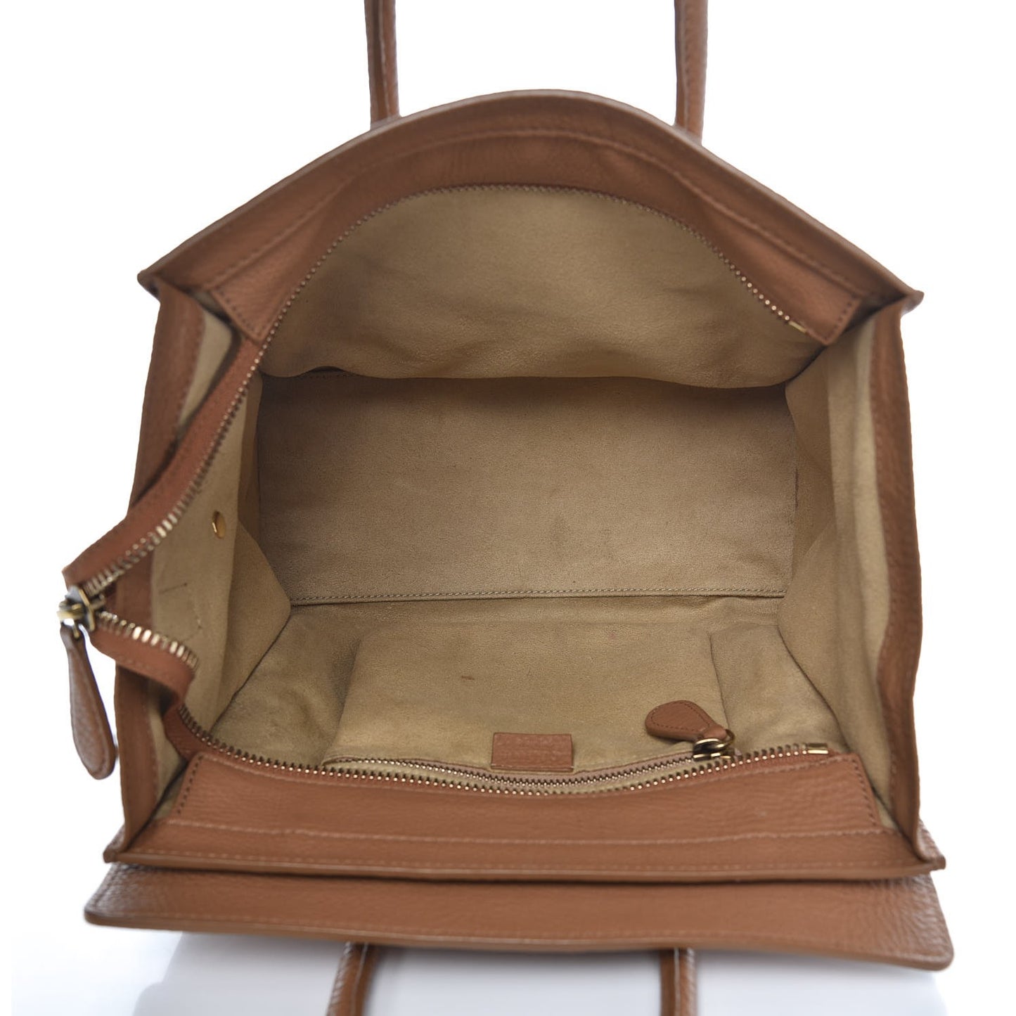 Pebbled Calfskin Micro Luggage Camel