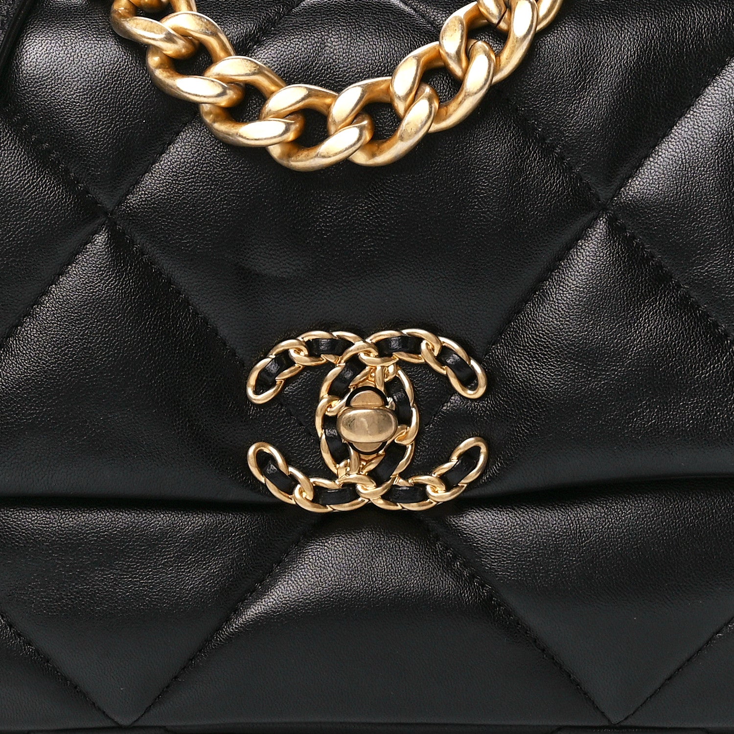 Chanel Lambskin Quilted Medium Chanel 19 Flap Black 8 of 12