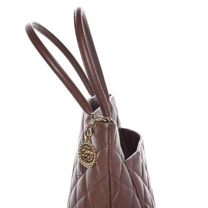 Chanel Caviar Quilted Medallion Tote Brown 8 of 11