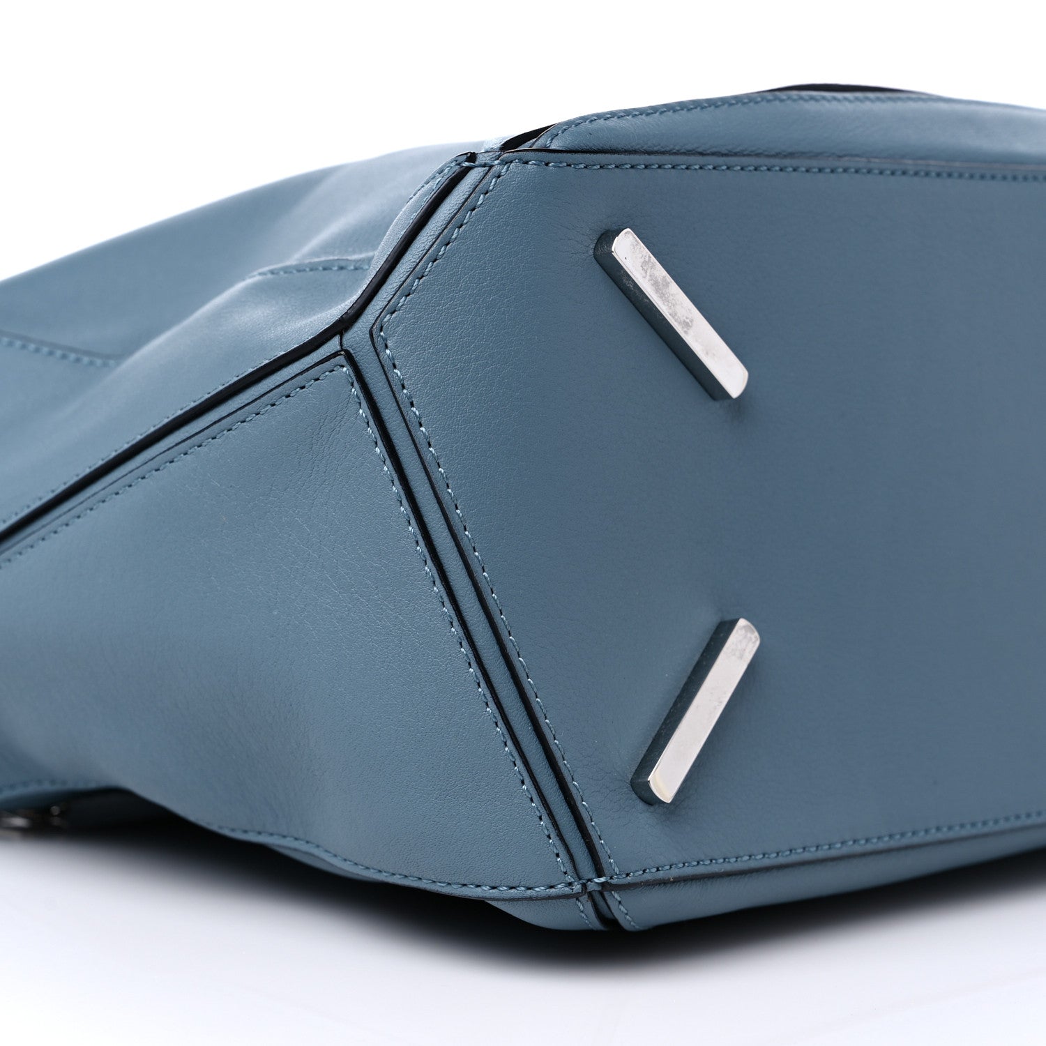 Loewe Calfskin Small Puzzle Bag Stone Blue 7 of 8