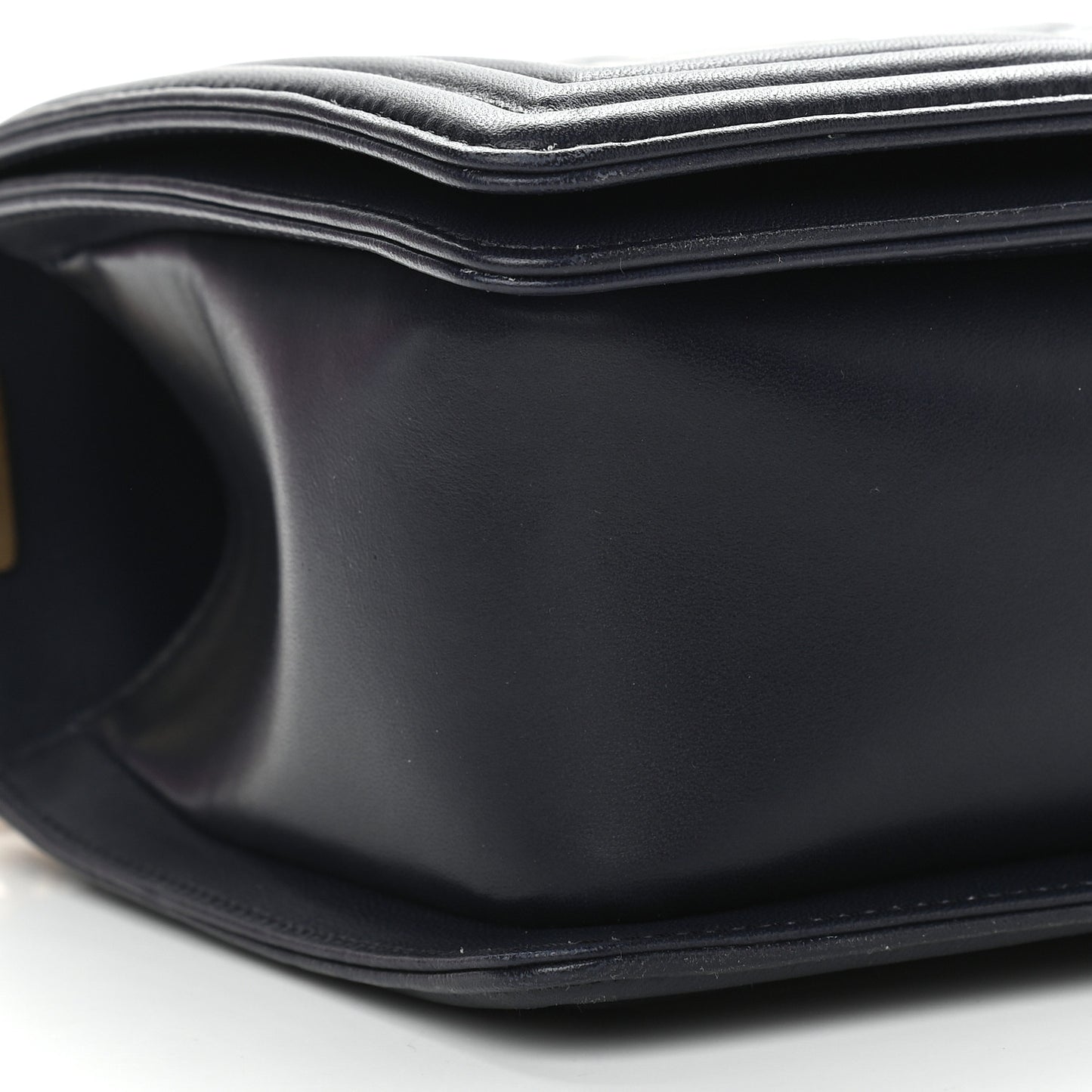 Lambskin Quilted Medium Boy Flap Dark Navy