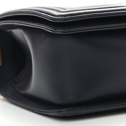 Chanel Lambskin Quilted Medium Boy Flap Dark Navy 8 of 10