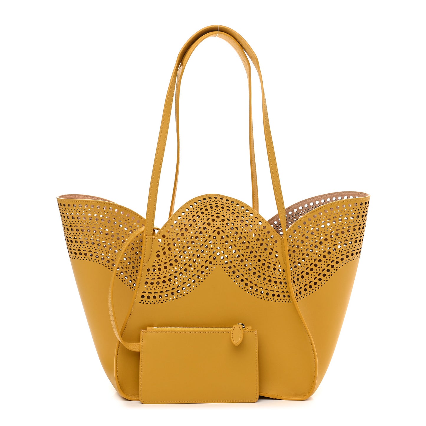 Calfskin Vienne Lili 22 Tote Jaune Safran