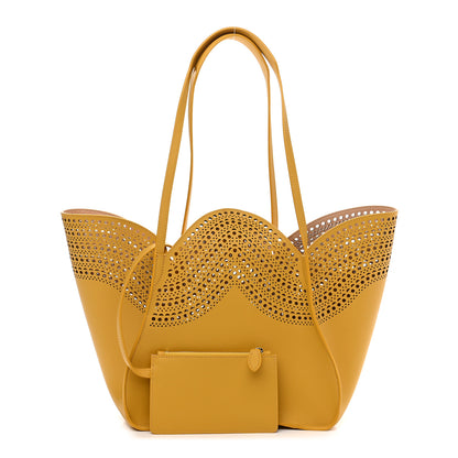 Alaia Calfskin Vienne Lili 22 Tote Jaune Safran 1 of 9