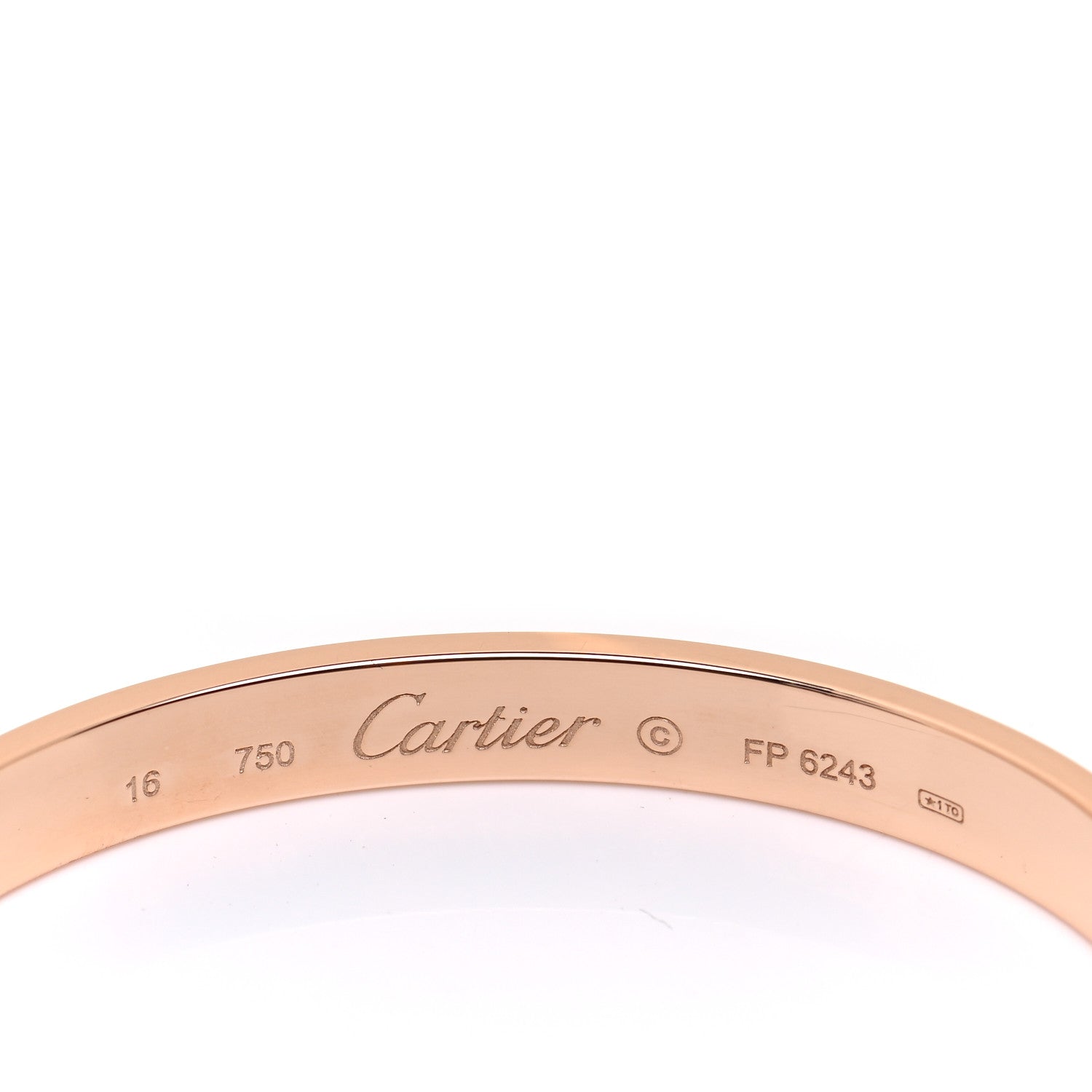 Cartier 18K Pink Gold LOVE Bracelet 16 4 of 6