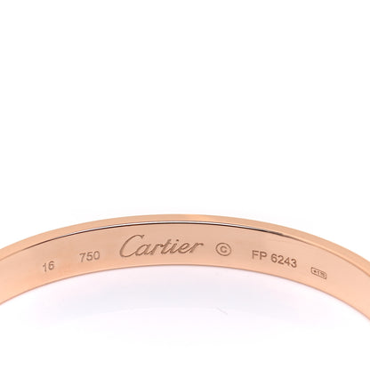Cartier 18K Pink Gold LOVE Bracelet 16 4 of 6