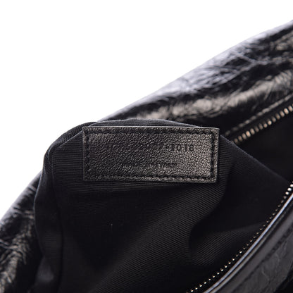 Saint Laurent Crinkled Calfskin Matelasse Monogram Medium Niki Chain Satchel Black 8 of 11