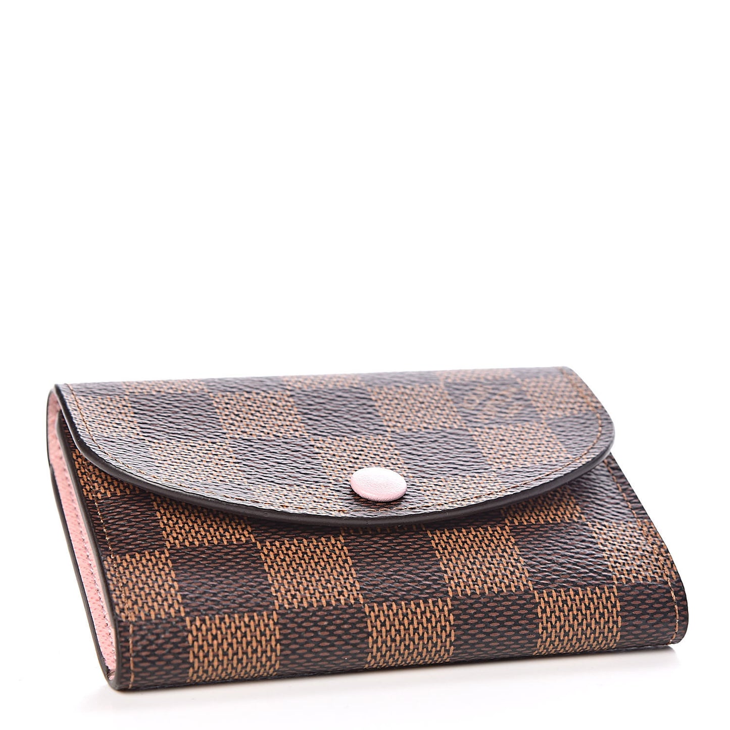Damier Ebene Rosalie Coin Purse Rose Ballerine