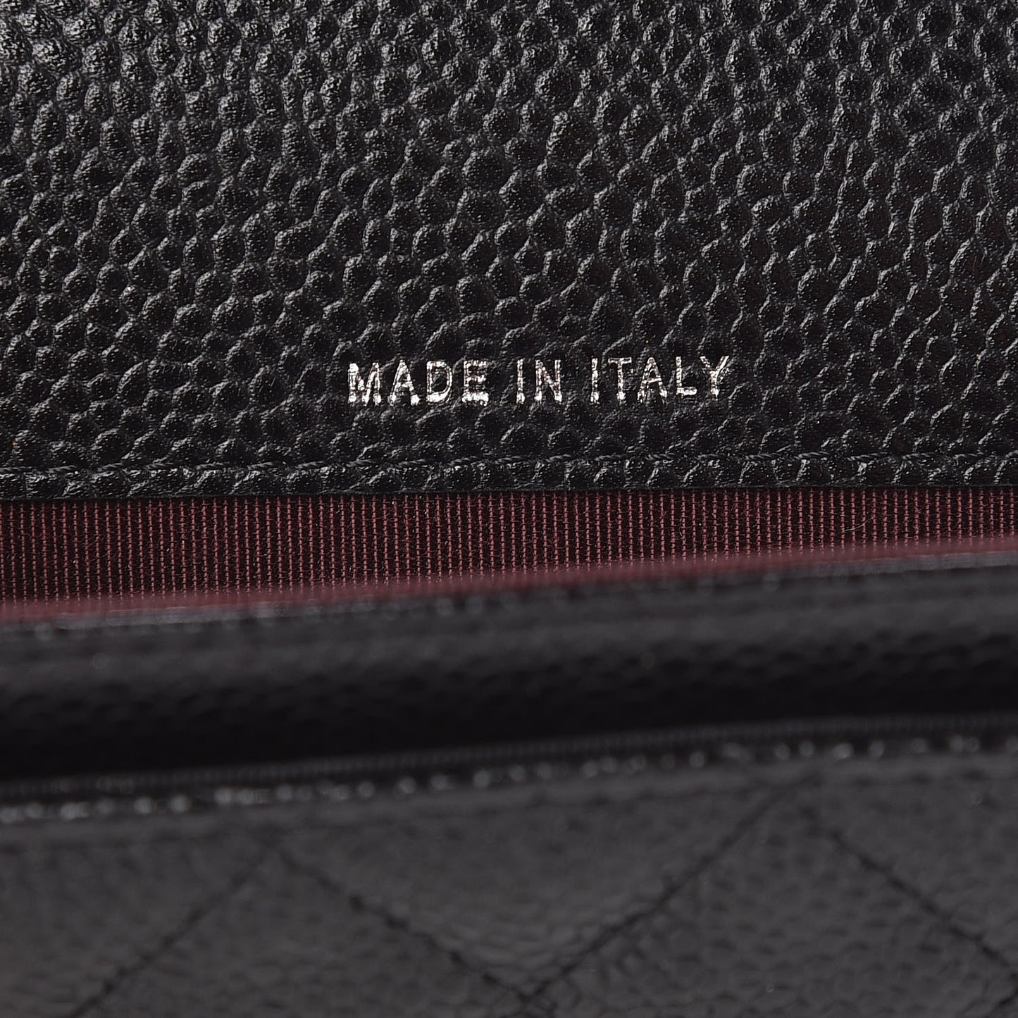 Caviar Quilted Flap Card Holder Black