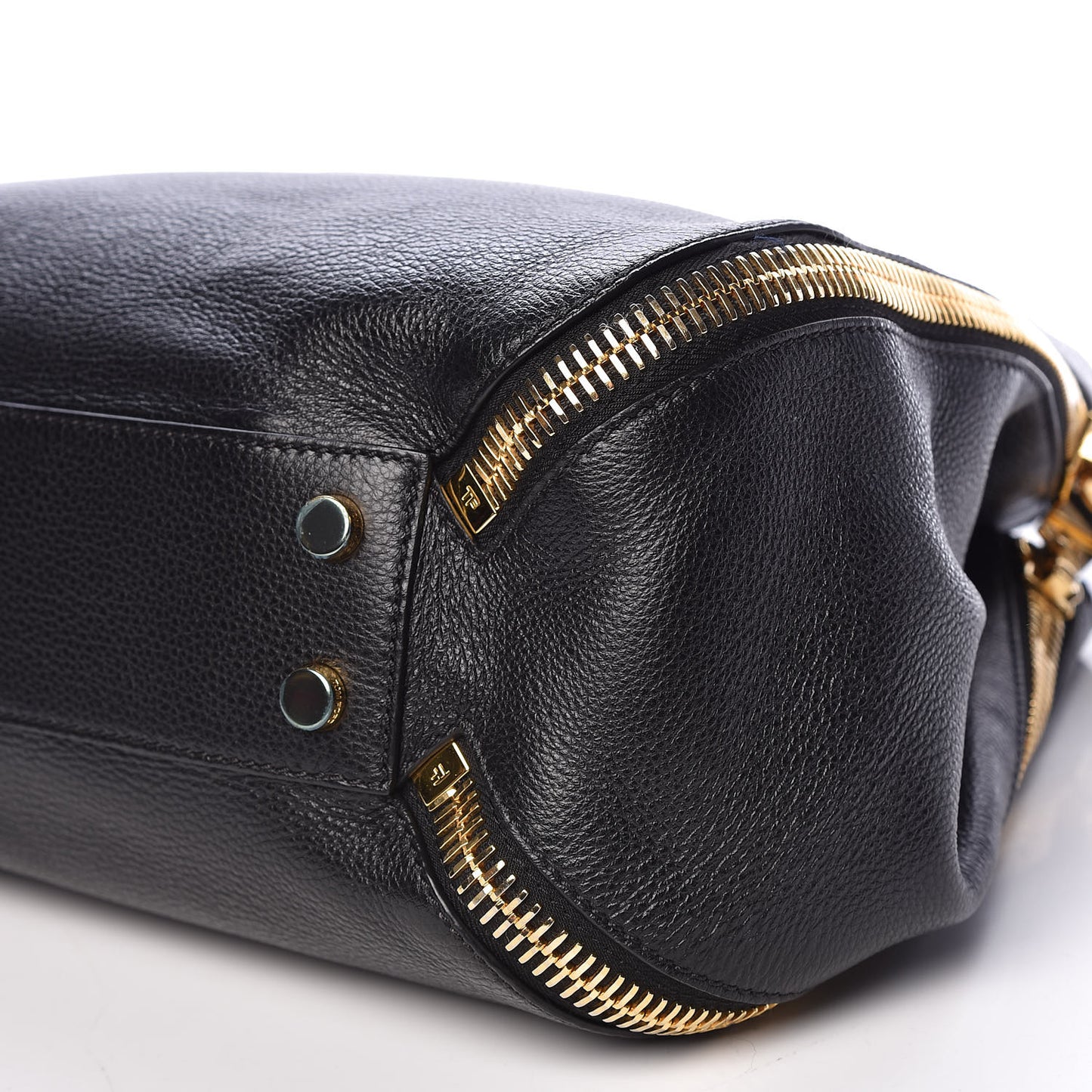 Grained Calfskin Sedgwick Medium Zipper Tote Black