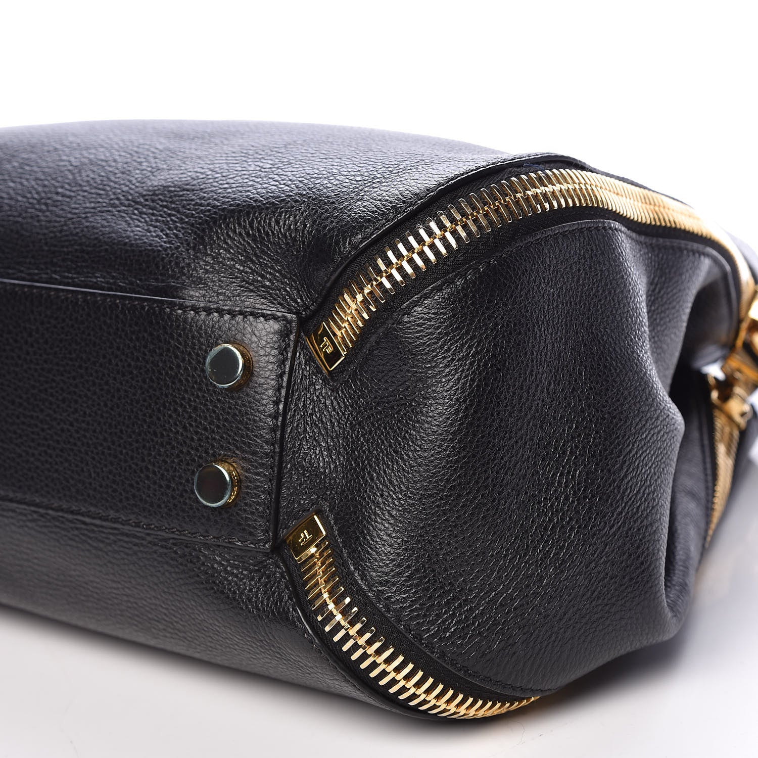 Tom Ford Grained Calfskin Sedgwick Medium Zipper Tote Black 9 of 15