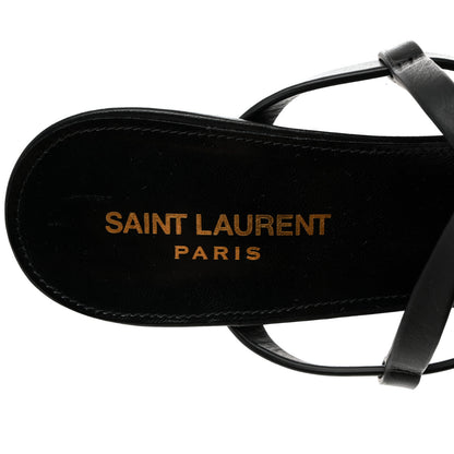 Saint Laurent Calfskin Cassandra 60 Sandals 40 Black 6 of 9